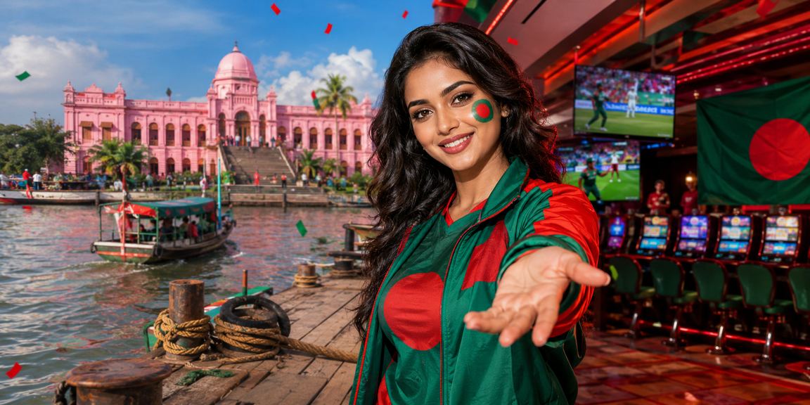 চট্টগ্রামে বাংলাদেশের লাল-সবুজ পতাকার পটভূমিতে ক্রিকেট বেটিং উৎসব